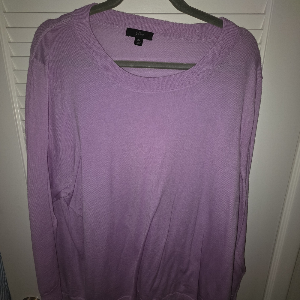 J. Crew Soft Lilac Crew Neck Sweater